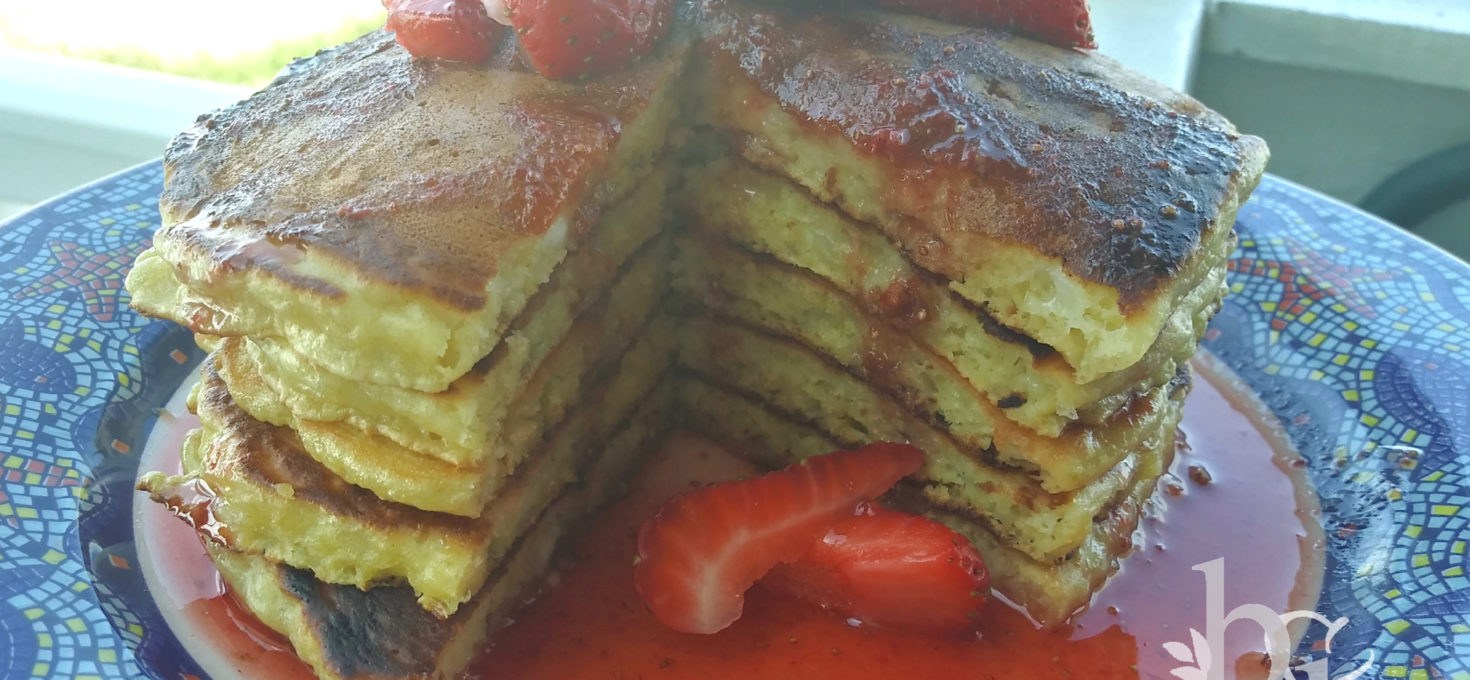 Honey-Lemon Cottage Cheese Pancakes