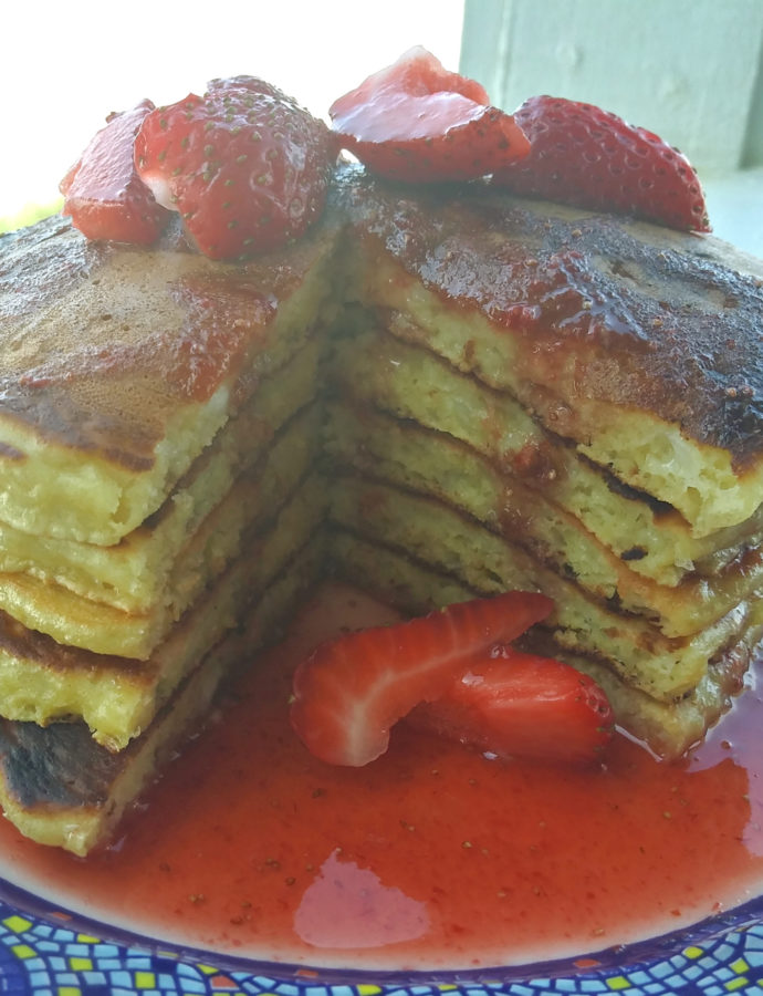 Honey-Lemon Cottage Cheese Pancakes