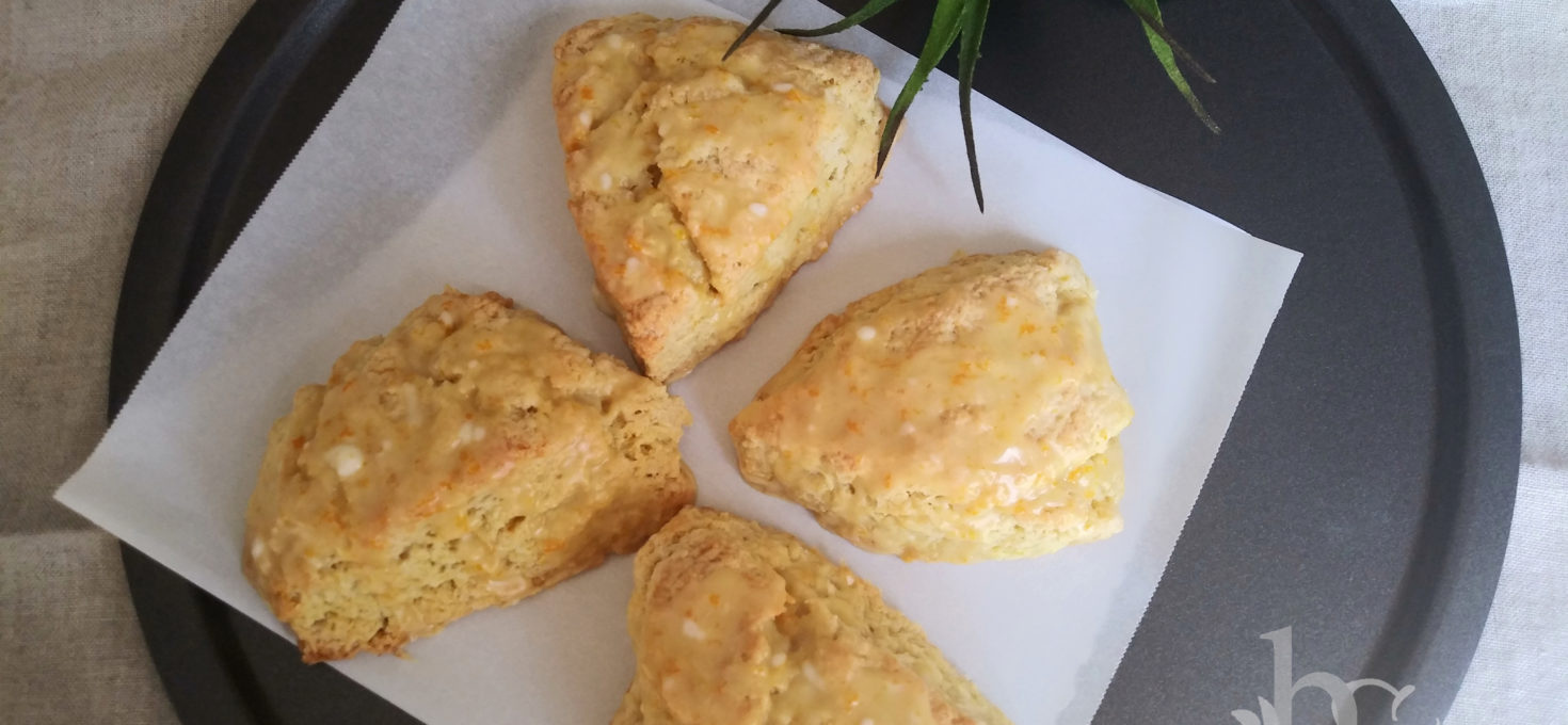 Orange Zest Scones with Maple-Orange Glaze