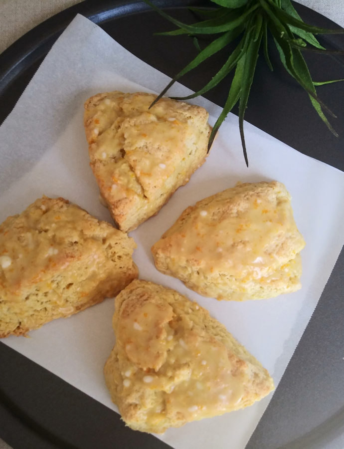 Orange Zest Scones with Maple-Orange Glaze