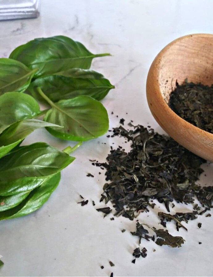 Drying Fresh Basil