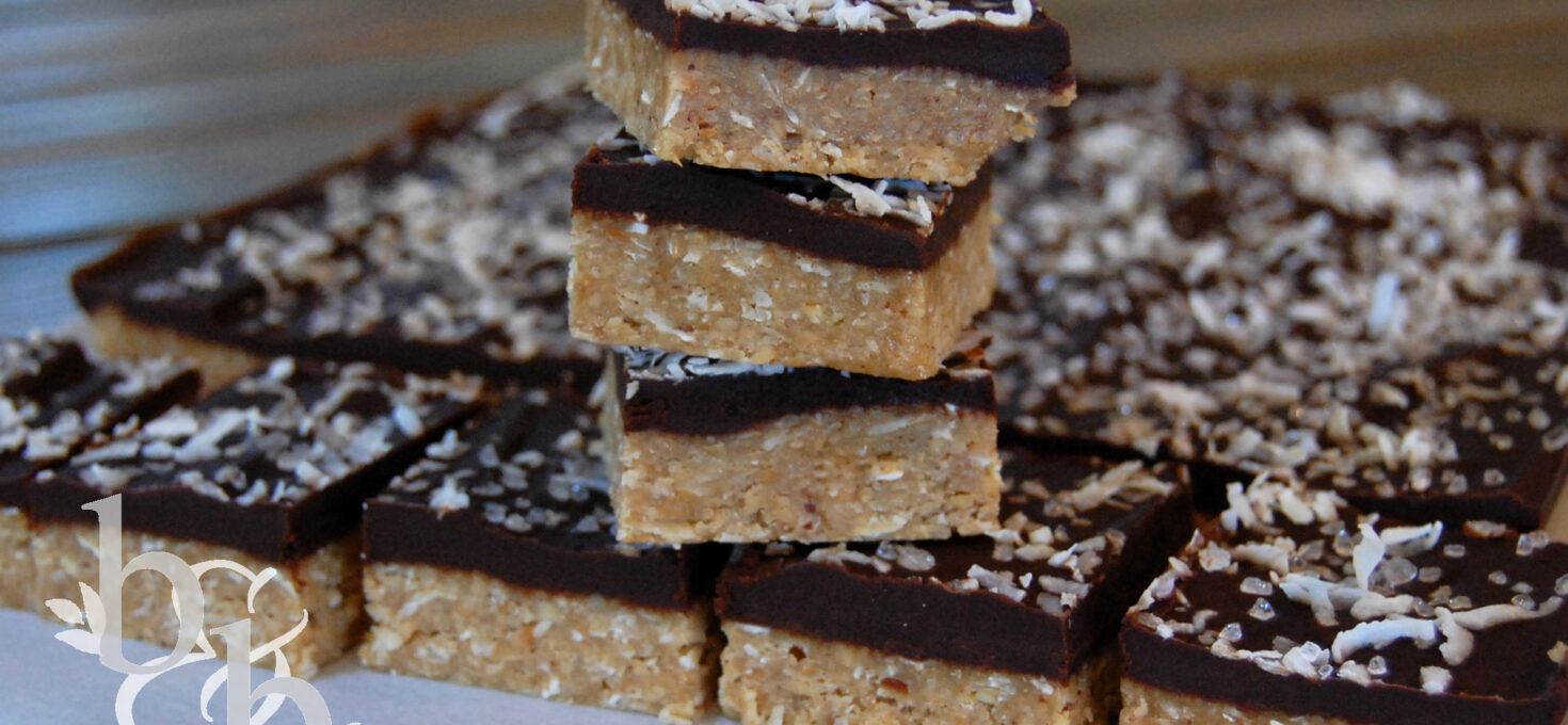 Chocolate and Coconut Cashew Bars