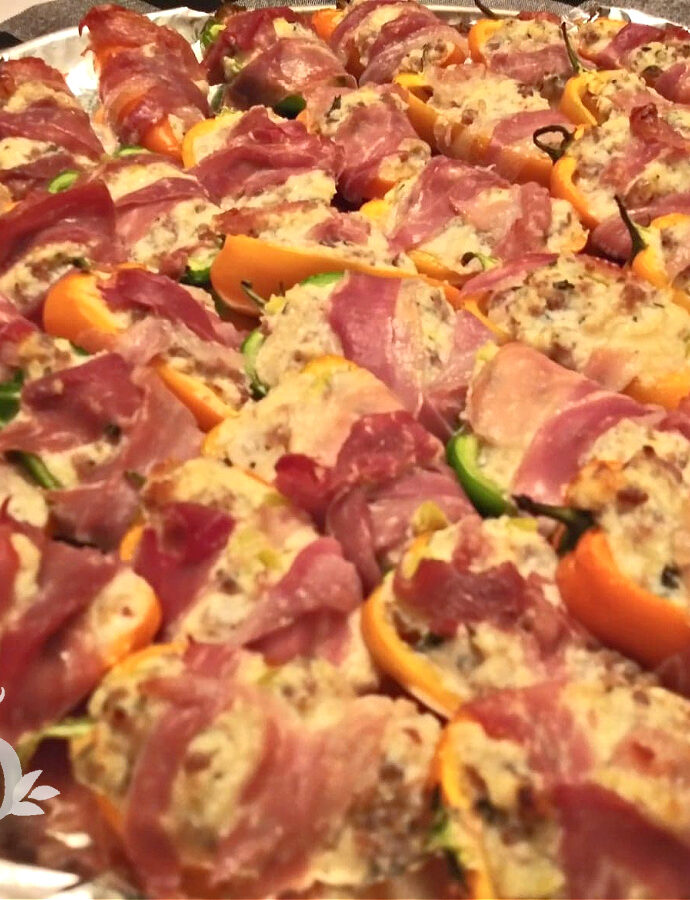 Prosciutto-Wrapped Pepper Poppers