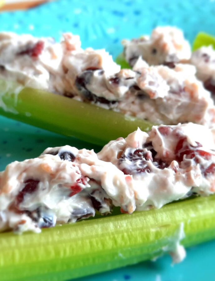Stuffed Celery w/Bacon, Fruit & Nuts