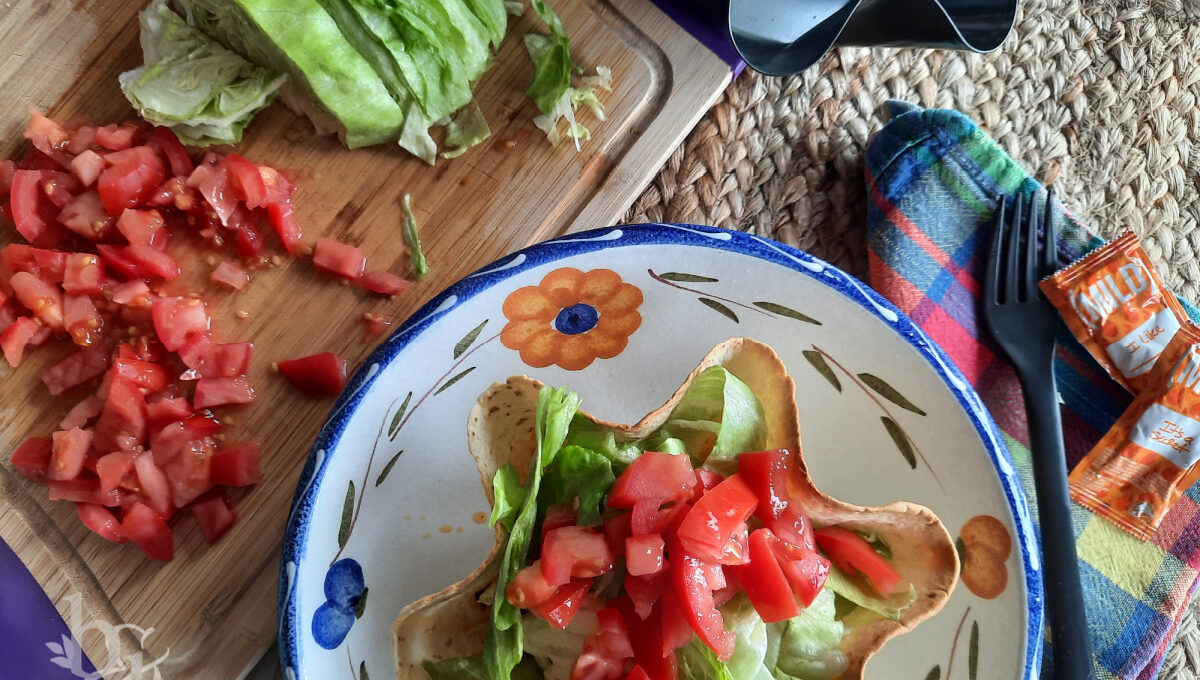 Taco Salad in Tortilla Bowl Shells