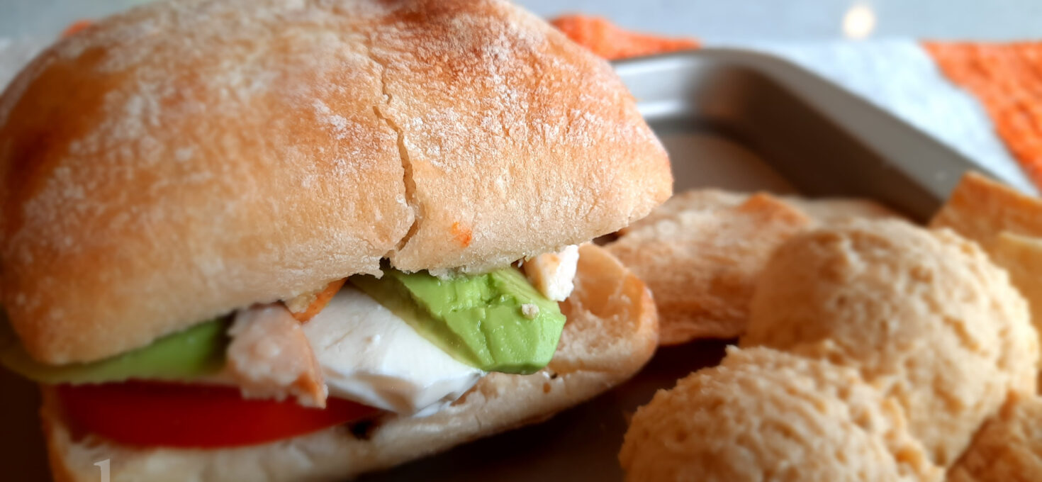 Ciabatta Caprese Sandwich with Avocado